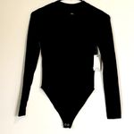 Good American NWT  Black Stretch Jersey Crewneck Bodysuit - Size 2 (Medium) Photo 1