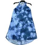 Cynthia Rowley Blue Tie Dyed Linen Tent Dress Vacation Swim Cover Travel Summer Photo 7