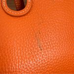 Orange Pebbled Leather Wallet Organizer Photo 11