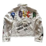 Lisette collection White Denim Jacket with Graphic Patches Photo 2