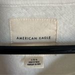 American Eagle NEW  Womens Crochet Embroidered White Floral Pullover Sweater sz L Photo 7