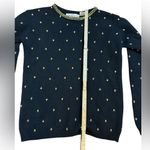 Westbound Black with Gold Embellishments Crew Neck Sweater Sz S Lambswool Blend Photo 5
