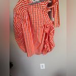 Teija Orange Gingham Women's Top Size 10 Photo 3