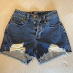 Hollister Dark Wash Ripped Shorts Photo 0