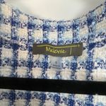 Melonie Women's Blue White Gingham Tweed Button Country Club Preppy Mini Dress 6 Photo 7