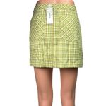Urban Outfitters NWT Green Plaid Checkered Wrap Buckle Straight Mini Skirt Sz XS Photo 4