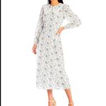 Antonio Melani Born on Fifth Cate Floral Print Crepe Platter Collar Midi Dress 0 Photo 1