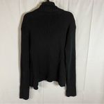VON Saken Women’s Black Heavy Cotton Sweater Jacket Toggle Buttons Black L Size M Photo 2