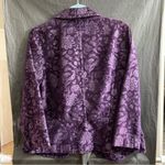 Talbots Purple Floral Women's 12WP Blazer Romantic Fall Embroidered Photo 4