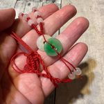 Jade Adjustable Silk Necklace Red Photo 1