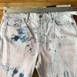 Gap  Jeans Womens 12/31 Pink Blue Tie Dye Denim High Rise Jeans Cheeky Straight Photo 6
