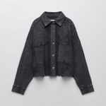 ZARA wash effect overshirt jacket shacket Photo 0