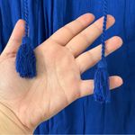 Torrid {1X}  Crinkle Gauze Lace Up Royal Blue Women's Long Sleeve Top Photo 5