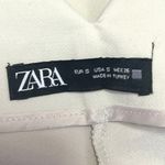 ZARA Women's Off White High Waisted Pleated Straight Trouser Dress Pants Size S Photo 4