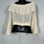 FAVLUX  Top Bohemian Large Off Shoulder Fringe Hem Cottagecore Size Small… Photo 5