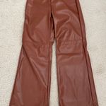 Faux Wide leg Leather Pants Brown Size XS Photo 2