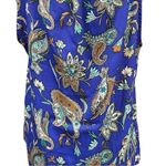 Loft  tank/ sleeveless top shirt blouse shell size L. Royal Blue/Teal/Multi Photo 6