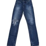 AGOLDE  Sophie Crop Jean High Rise Skinny Jeans Distressed Ripped Starwood Blue Photo 1
