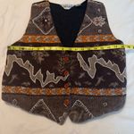 Jane Ashley Vintage  Wool Blend Vest Southwestern Women’s Size Medium Embroidered Photo 7