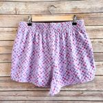 Abound  Purple Geometric Print Organic Cotton Pull On Shorts Size Medium NWOT Photo 1
