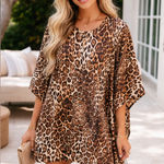 Show Me Your Mumu Leopard Print Oversized Tunic Dress 2X NWT Photo 0