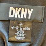 DKNY Balloon Sleeve Faux Wrap Metallic Gold Polkadot Belted Midi Dress Sz 6 Photo 11