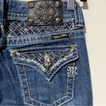 Miss Me  Indigo Boot Cut Jeans Bedazzled Bling Gem Size 28 JP6015BR Photo 7