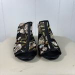 Cato Women's Black Mesh Embroidered Floral Slip On Block Heel Sandals 7M 7 Photo 1