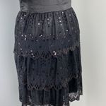 Guess Women's Deep V-Neck Layered Lace Dress Black Size 9 Photo 5