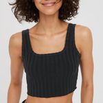 Aerie  Women's Grey and Black Crop-top Photo 0