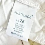 Just Black  DENIM | White Ankle Jeans Skinny Zipper Ankle High Waist | Size 26 (2 Photo 6