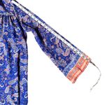 Lost + Wander Blue Paisley Tie-Neck Mini Dress Long Bell Sleeve – Size Small Photo 11