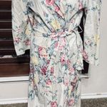 Hanky Panky Vintage 80s Robe Women's  floral long belted pockets lounge cottage Photo 0