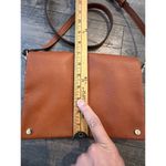 Street Level  Brown Demi Foldover Vegan Leather Crossbody Bag purse Photo 7