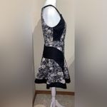 Thakoon Women’s Black/White Floral Rose Dress Silk Flare Skirt Boho Size 2 Black Photo 2