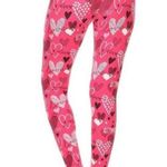 Yoga Band Buttery Soft Valentines Day Print Leggings OS Size undefined Photo 2
