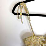 Storia Yellow Ditsy Floral Sweetheart Neck Smocked Mini Dress M Photo 10