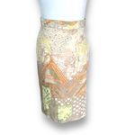 Vintage Platinum Dorothy Schoelen Skirt Abstract Brown Yellow Orange Lined Size 2 Photo 8