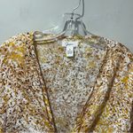 Japna NWT  India Kimono Batwing Flutter Sleeve Tie Front Wrap Blouse Crop Top S Photo 2