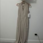 Athleta  Brooklyn Utility Jumpsuit Light Tan Photo 3