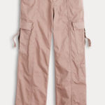 SO  Pink High Rise Cargo Wide Leg Pants Size XL Photo 0