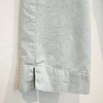 Vintage Diagonal Linen Cotton Elastic Pull On Pants Pastel Light Blue Vtg Medium Photo 4