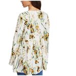 Free People Shirt Womens Medium White Yellow Floral Boho Babydoll Tunic OBB15445 Photo 1