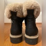 Steve Madden Black and Cream Combat Style Boots Photo 4
