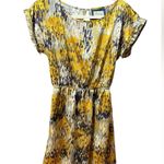 Emmelee For F.C. Yellow Abstract Print Mini Dress Cottagecore Artsy Summer Dress Photo 0