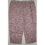 Chaus floral capris size 14 cotton spandex. Black Photo 4