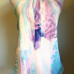 Calvin Klein  Pastel Halter Blouse Y2K teal purple boho cottage‎ core xs Photo 0