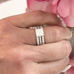 2 Carat Princess Moissanite Diamond Ring Set 5 Silver Photo 0