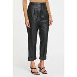 Pistola Slate Black Faux Leather Kellin Pleated Trouser Photo 2