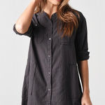 James Perse  Utility Shirt Dress in Carbon size 0 XS Photo 0